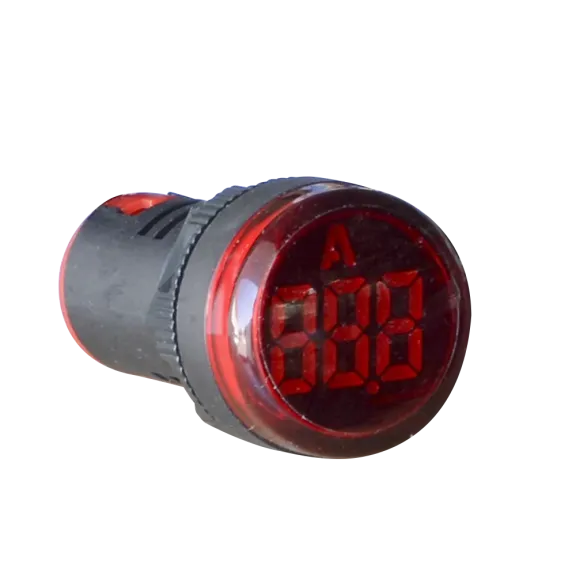 Sigma SL22-22AMR1, Kırmızı, Ledli, Ampermetre Fonksiyon Göstergeli Sinyal Lambası, 0-100 Amper, 22mm, SL22-22AM