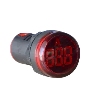 Sigma SL22-22AMR2, Kırmızı, Ledli, Ampermetre Fonksiyon Göstergeli Sinyal Lambası, 0-200 Amper, 22mm, SL22-22AM