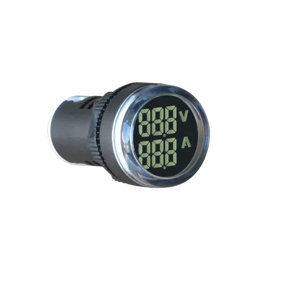 Sigma SL22-22VAMW, Beyaz, Ledli, Ampermetre Fonksiyon Göstergeli Sinyal Lambası, 0-100 Amper AC, 22mm, SL22-22VAM