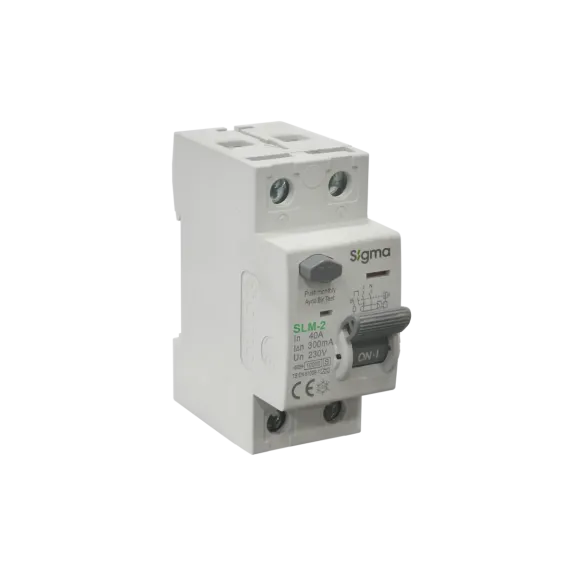 Sigma SLM2040300, SLM-2, 40 Amper, 300mA, A Tip, Kaçak Akım Koruma Rölesi, 2 Kutuplu (1 Faz+Nötr)