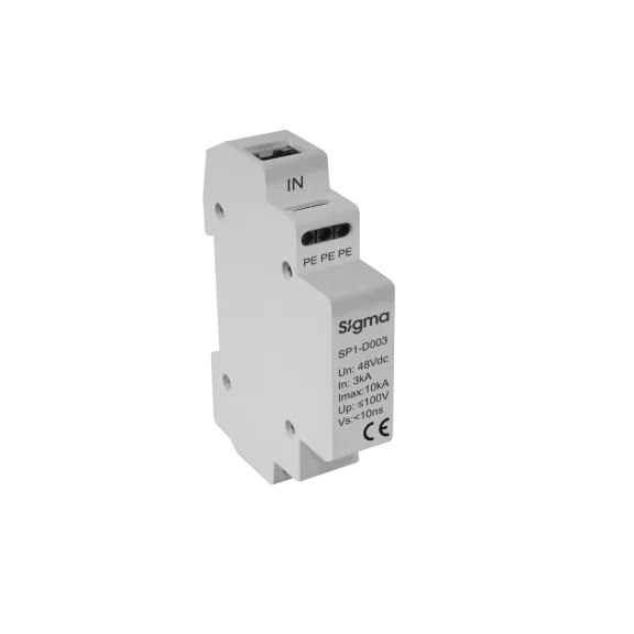 Sigma SP1-D003, SP Serisi, Kartuşlu Tip, AG Parafudr, 1 Kutup, 48 Volt DC, 10 kA