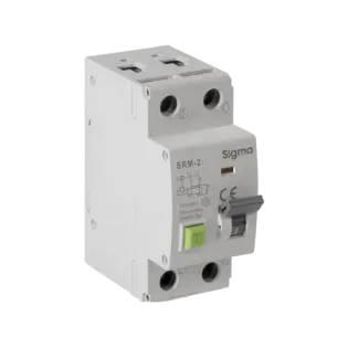 Sigma SRM2006030, SRM-2, 6 Amper, 30mA, AC Tip, Kaçak Akım Korumalı Otomatik Sigorta, 6 kA, 2 Kutuplu (1Faz+Nötr)
