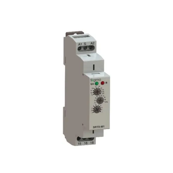 Sigma SRT8-M1, Çok Fonksiyonlu Zaman Rölesi, Tek Kontak Çıkışlı, AC/DC 24V-240V