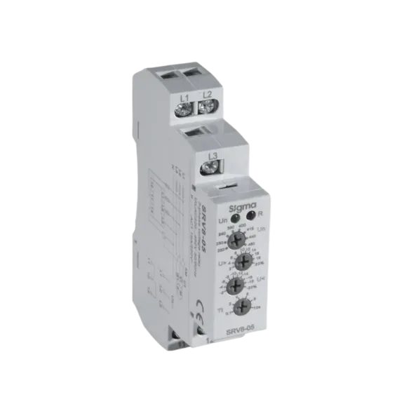 Sigma SRV805460, Faz ve Gerilim Koruma Rölesi, Faz Sırası,Faz Kaybı Koruması,Aşırı Gerilim ve Düşük Gerilim, 220-460 Volt