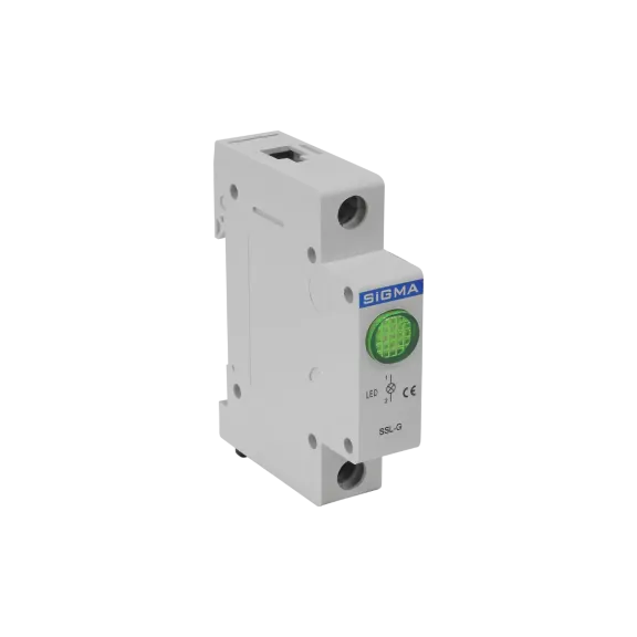 Sigma SSL-G024D, Yeşil Ledli, Ray Tipi Sinyal Lambası, 24 Volt DC