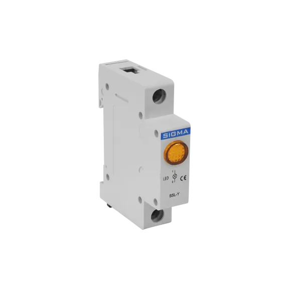 Sigma SSL-Y024D, Sarı Ledli, Ray Tipi Sinyal Lambası, 24 Volt DC