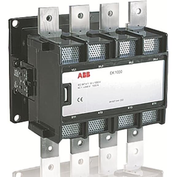 ABB SK827044-AL, EK1000-40-11, EK Serisi, 1000 Amper AC-1, 4 Kutuplu, Kontaktör, 220-240-60 Volt AC, 1NA+1NK