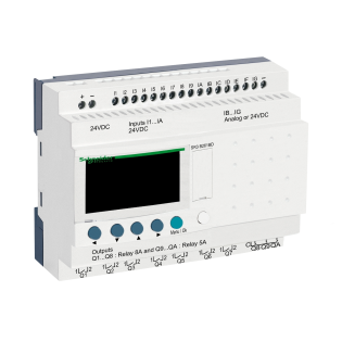 Schneider Electric SR3B261BD, Zelio Logic, Modüler Akıllı Röle, 16 Dijital Giriş, 10 Röle Çıkış, 24 Volt DC