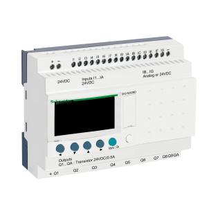 Schneider Electric SR3B262BD, Zelio Logic, Modüler Akıllı Röle, 16 Dijital Giriş, 10 Transistör Çıkış, 24 Volt DC