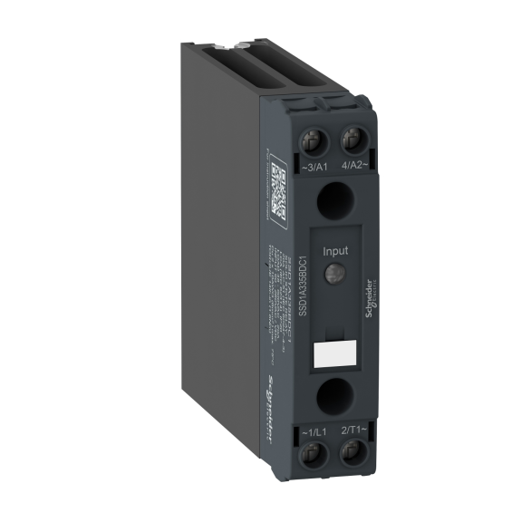 Schneider Electric SSD1A335M7C1, Harmony SSR, 35 Amper, Ray Tipi Solid State Röle, Kontrol Gerilimi 90-280 Volt AC, Çıkış Gerilimi 48-600 Volt AC