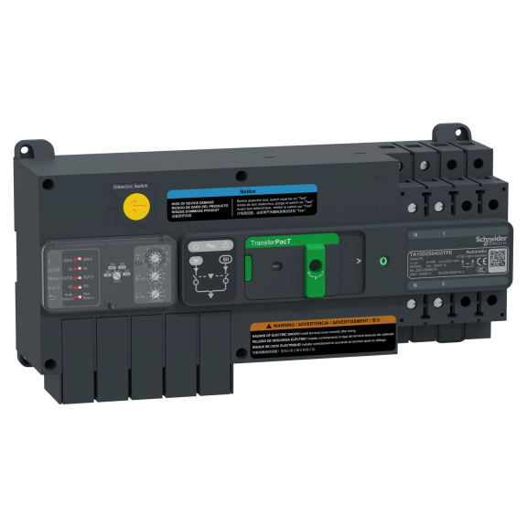 Schneider Electric TA10D2S0403TPE, TransferPacT, 40 Amper, 2 Kutuplu, Standart Otomatik Transfer Şalteri, TA10