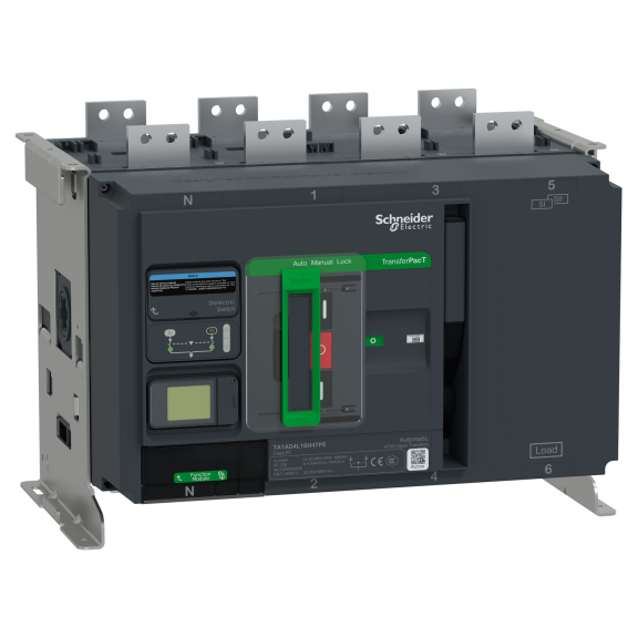 Schneider Electric TA1AD4L16H4TPE, TransferPacT, 1600 Amper, 4 Kutuplu, Aktif Otomatik Transfer Şalteri, TA1A, LCD Ekranlı