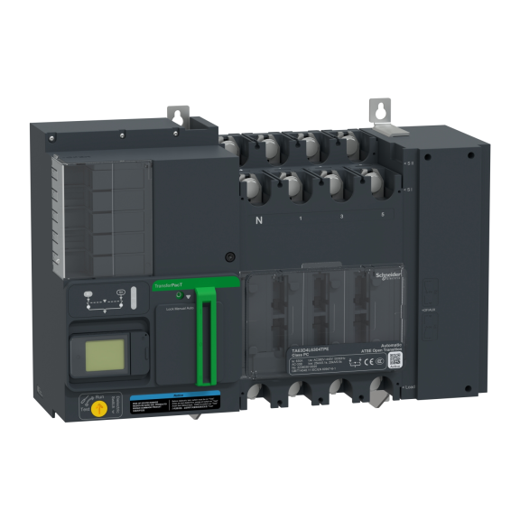 Schneider Electric TA63D4L4004TPE, TransferPacT, 400 Amper, 4 Kutuplu, Aktif Otomatik Transfer Şalteri, TA63, LCD Ekranlı