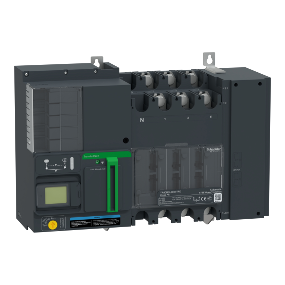 Schneider Electric TA80D3L8004TPE, TransferPacT, 800 Amper, 3 Kutuplu, Aktif Otomatik Transfer Şalteri, TA80, LCD Ekranlı
