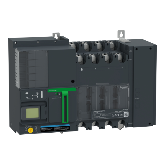 Schneider Electric TA80D4L8002TPE, TransferPacT, 800 Amper, 4 Kutuplu, Aktif Otomatik Transfer Şalteri, TA80, LCD Ekranlı