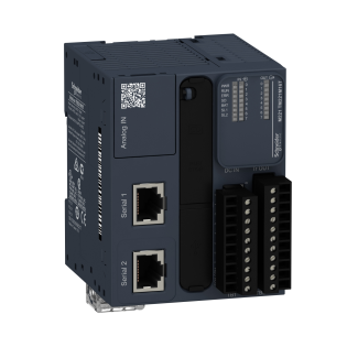 Schneider Electric TM221M16T, Modicon M221, Modüler Tip Programlanabilir Lojik Kontrolör(PLC), 8 Dijital Giriş, 8 Transistör Çıkış, 2 Analog Çıkış, 24 Volt DC