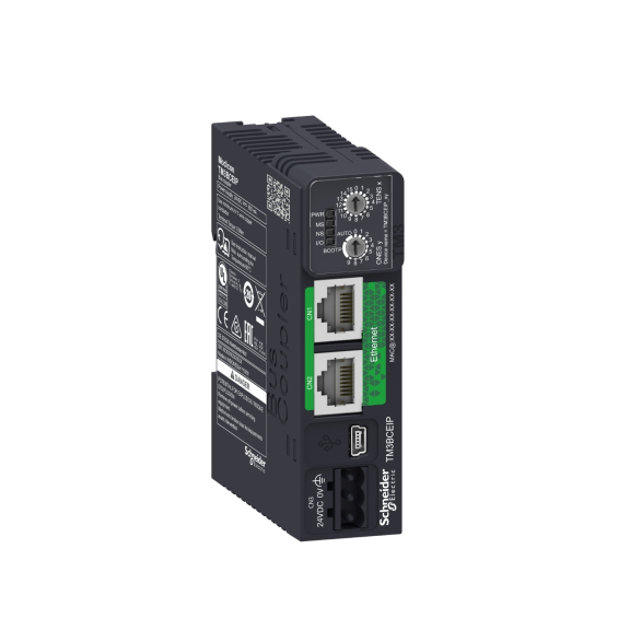Schneider Electric TM3BCEIP, Modicon TM3, Programlanabilir Lojik Kontrolörler için Haberleşme Modülü, Ethernet IP, Modbus TCP