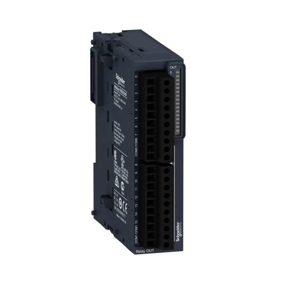 Schneider Electric TM3DQ16R, Modicon TM3, Programlanabilir Lojik Kontrolörler için Dijital Çıkış Modülü, 16 Röle Çıkış