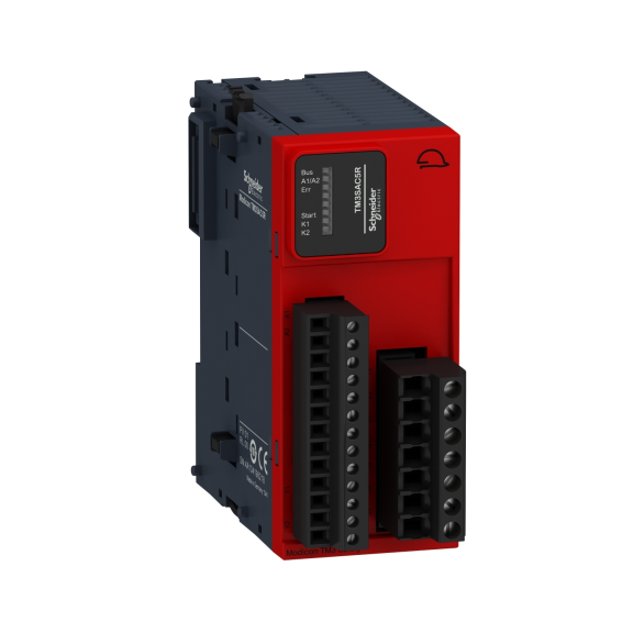 Schneider Electric TM3SAC5R, Modicon TM3, Programlanabilir Lojik Kontrolörler için Makine Emniyet Modülü, 1 Fonksiyon, CAT3