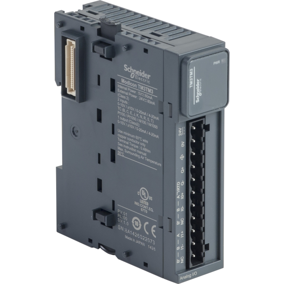 Schneider Electric TM3TM3, Modicon TM3, Programlanabilir Lojik Kontrolörler için Analog Giriş Çıkış Modülü(Sıcaklık), 2 Analog Giriş, 1 Analog Çıkış