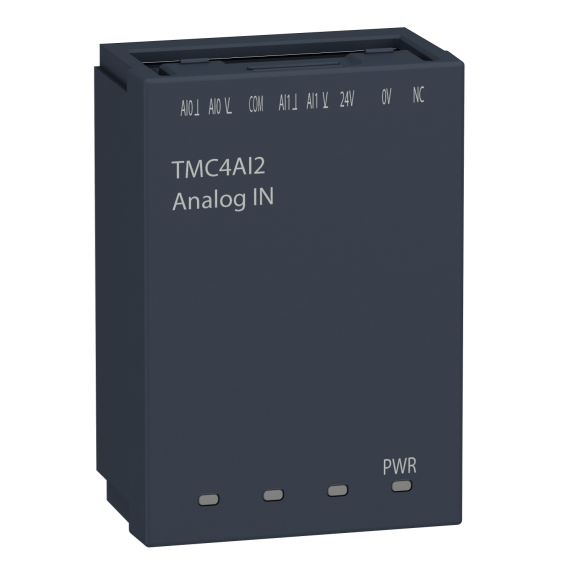 Schneider Electric TMC4AI2, Modicon M241, Programlanabilir Lojik Kontrolörler için Kartuş Tip Analog Giriş Modülü, 2 Analog Giriş