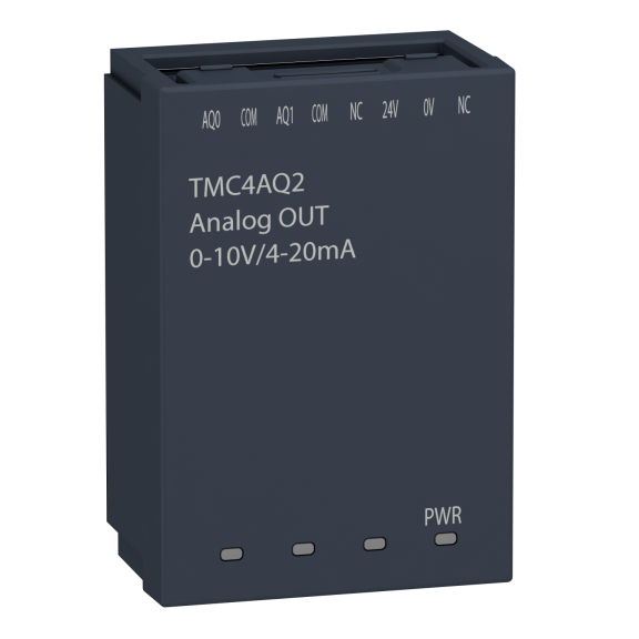 Schneider Electric TMC4AQ2, Modicon M241, Programlanabilir Lojik Kontrolörler için Kartuş Tip Analog Çıkış Modülü, 2 Analog Çıkış