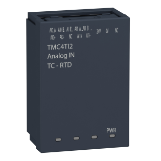 Schneider Electric TMC4TI2, Modicon M241, Programlanabilir Lojik Kontrolörler için Kartuş Tip Sıcaklık Giriş Modülü, 2 Sıcaklık Girişi