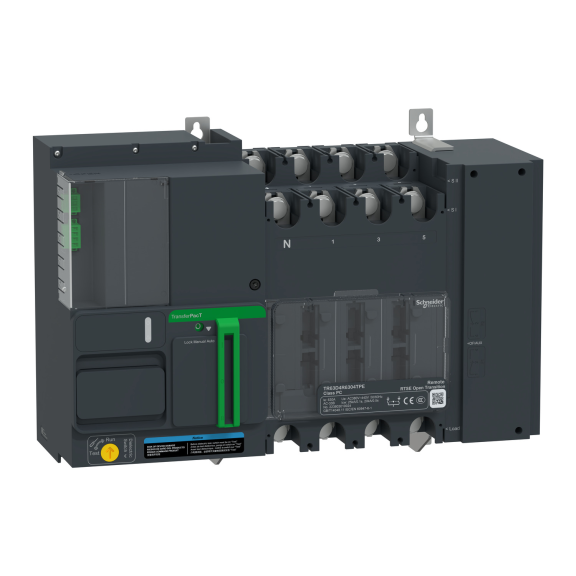 Schneider Electric TR63D4R5004TPE, TransferPacT, 500 Amper, 4 Kutuplu, Remote Otomatik Transfer Şalteri, TR63, LCD Ekranlı, Uzaktan Konrollü
