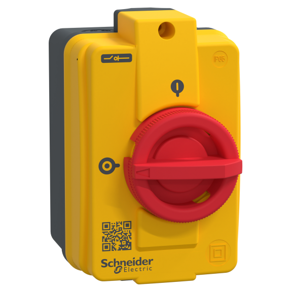 Schneider Electric VCFN20GE, TeSys Mini Vario, 20 Amper, 4 kW, Kutulu Emniyet Şalteri, Kırmızı-Sarı