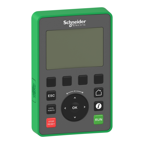 Schneider Electric VW3A1111, Altivar Machine ve Process için Harici Çift Renkli Grafik Türkçe Kontrol Paneli