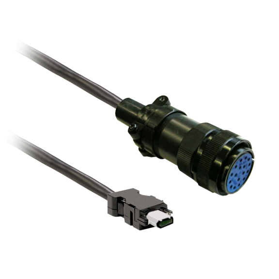 Schneider Electric VW3M8A21R05, Easy Lexium 16, 1-1.5 kW Servo Sürücü ve Motorlar için Encoder Kablosu, 5mt