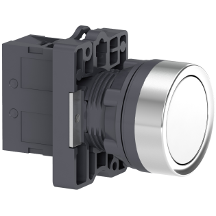 Schneider Electric XA2EA11, Harmony Stil 2, Beyaz, Yaylı Buton, 1NA, 22mm