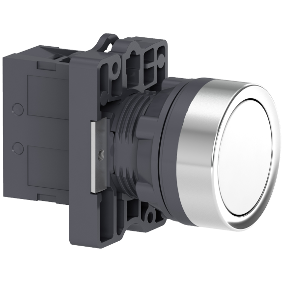 Schneider Electric XA2EA11, Harmony Stil 2, Beyaz, Yaylı Buton, 1NA, 22mm