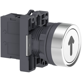Schneider Electric XA2EA3341, Harmony Stil 2, Beyaz, "↑" Ok İşaretli Yaylı Buton, 1NA, 22mm
