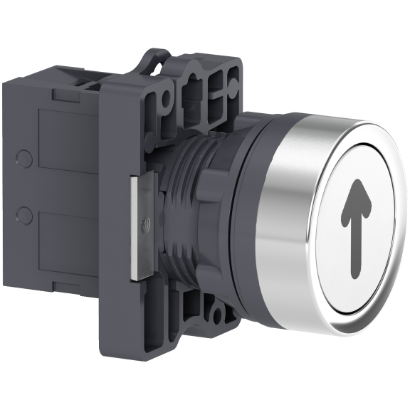 Schneider Electric XA2EA3341, Harmony Stil 2, Beyaz, ↑ Ok İşaretli Yaylı Buton, 1NA, 22mm
