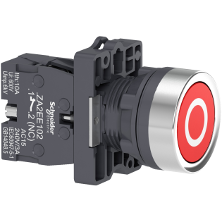 Schneider Electric XA2EA4322, Harmony Stil 2, Kırmızı, "O" İşaretli Yaylı Buton, 1NK, 22mm