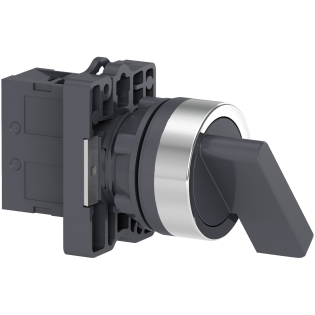 Schneider Electric XA2EJ21, Harmony Stil 2, Siyah, Uzun Mandallı Buton, 0-1 Konumlu, 1NA, 22mm