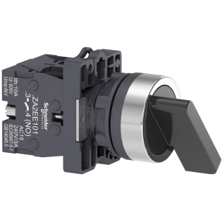 Schneider Electric XA2EJ53, Harmony Stil 2, Siyah, Geri Dönüşlü Uzun Mandallı Buton, 1-0-2 Konumlu, 2NA, 22mm