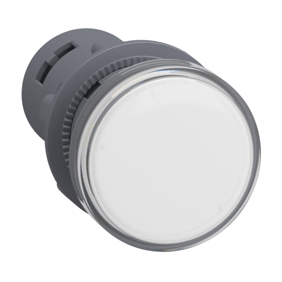 Schneider Electric XA2EVB1LC, Harmony Stil 2, Beyaz, Monoblok Sinyal Lambası, 24 Volt AC/DC, 22mm