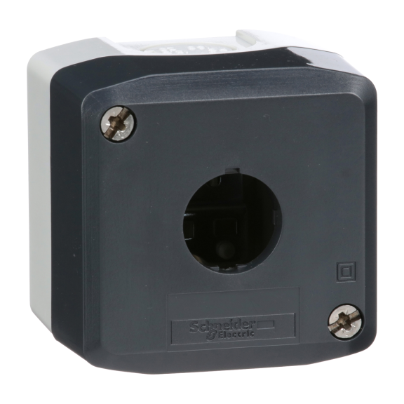 Schneider Electric XALD01, Harmony XALD, 1 Adet 22mm Buton için Boş Buton Kutusu, Açık Gri/Koyu Gri