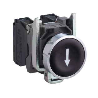 Schneider Electric XB4BA3351, Harmony Stil 4, Siyah, "↓" Ok İşaretli Yaylı Buton, 1NA, 22mm