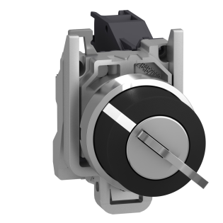 Schneider Electric XB4BG21, Harmony Stil 4, Siyah, Kilitli Mandal Buton, 0-1 Konumlu, 1NA, 22mm