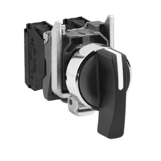 Schneider Electric XB4BJ53, Harmony Stil 4, Siyah, Geri Dönüşlü Uzun Mandallı Buton, 1-0-2 Konumlu, 2NA, 22mm