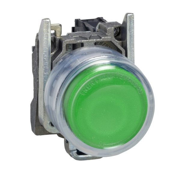 Schneider Electric XB4BP31, Harmony Stil 4, Yeşil, Kılıflı Yaylı Buton, 1NA, 22mm