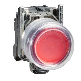 Schneider Electric XB4BP42, Harmony Stil 4, Kırmızı, Kılıflı Yaylı Buton, 1NK, 22mm
