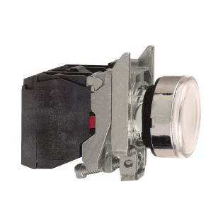 Schneider Electric XB4BW3165, Harmony Stil 4, Beyaz, Işıklı Yaylı Buton, Ampülsüz, 1NA+1NK, 22mm