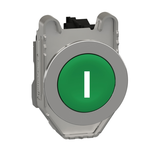 Schneider Electric XB4FA3311, Harmony Plus Stil 4, Yeşil, l İşaretli Yaylı Buton, 1NA, 30mm