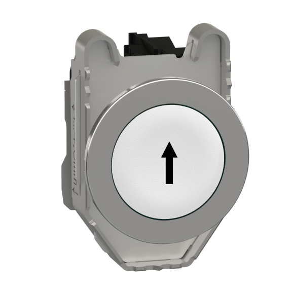 Schneider Electric XB4FA3341, Harmony Plus Stil 4, Beyaz, ↑ Ok İşaretli Yaylı Buton, 1NA, 30mm