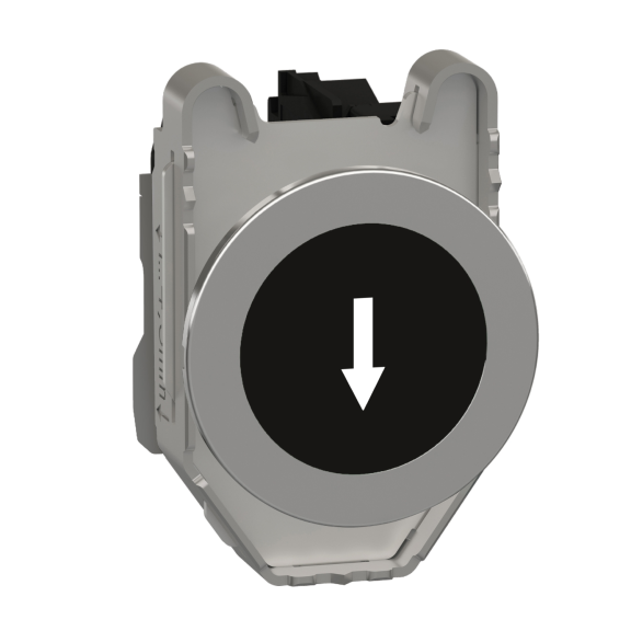 Schneider Electric XB4FA3351, Harmony Plus Stil 4, Siyah, ↓ Ok İşaretli Yaylı Buton, 1NA, 30mm