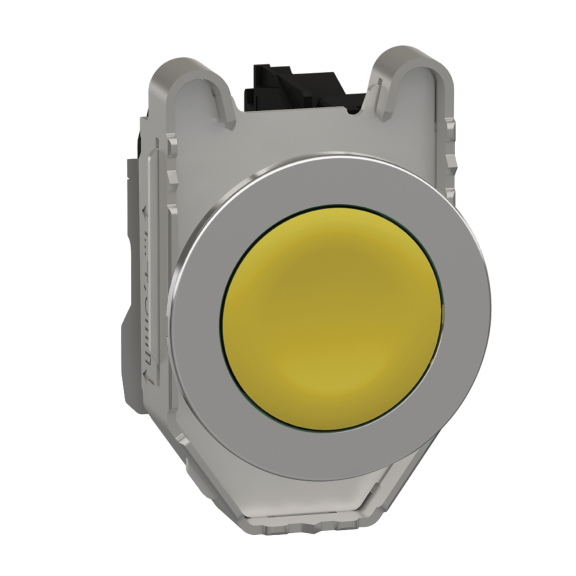 Schneider Electric XB4FA51, Harmony Plus Stil 4, Sarı, Yaylı Buton, 1NA, 30mm